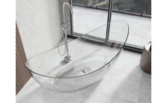 Окремостояча ванна прозора овальна Vea 180x80x75 см, Transparent - прозора ванна Окремостояча ванна прозора овальна Vea 180x80x75 см, Transparent - прозора ванна