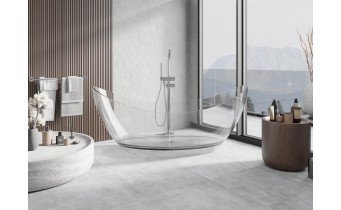 Окремостояча ванна прозора овальна Vea 180x80x75 см, Transparent - прозора ванна