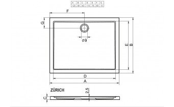 Душовий піддон Riho Zurich 274 1200х800, білий (DA74)