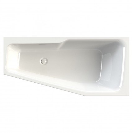 Акрилова ванна Riho Rethink Space 170x90 L, асиметрична з сифоном click / clack (BR16005)