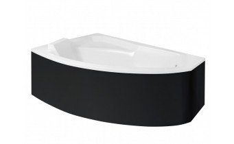 Панель для ванни Besco Rima 130 R/L Black / Чорна,+ кріплення до панелі, екран для ванни (OAR-130-NSC)