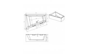 Акрилова ванна Riho Doppio Plug & Play 180x130 R, асиметрична + ніжки (BD44005)