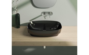 Умивальник на стільницю Catalano Colori Green Lux 60 чорний (160AGRLXNE)