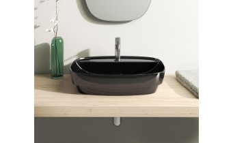 Умивальник на стільницю Catalano Colori Green Lux 60 чорний (160GRLXNE)