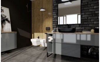Квадратне дзеркало у ванну Elita Rama 80/80 Black 19 мм, 80x80x2 см (167582)