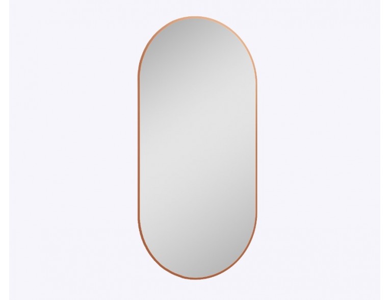 Овальне дзеркало з LED підсвіткою у ванну Elita Sharon Oval 52/92 Rose Gold, 52x92x2,4 см (168704)