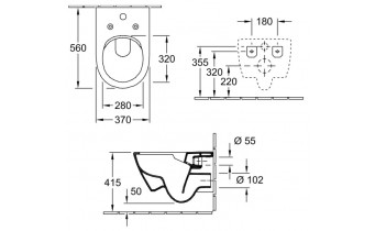 Підвісний унітаз Villeroy&Boch Subway 2.0 (5614A1R1)