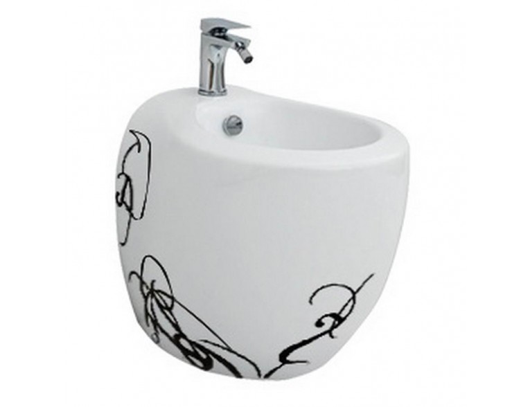 Підлогове біде ArtСeram Blend, black lettering (BLB0020103)