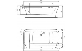 Окремостояча ванна Ideal Standard Connect Air Duo 169x78 (E113801)