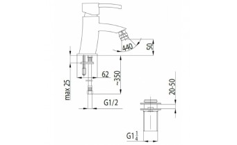 Змішувач для біде Armatura Diament (4107-014-00)