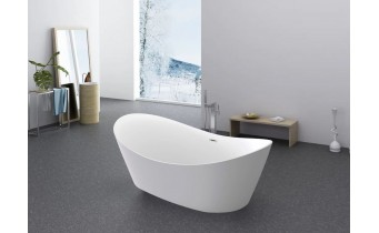 Окремостояча акрилова ванна Dusel DA 104 SIENA 180x80 см, з сифоном click/clack (DU104)
