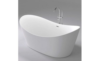Окремостояча акрилова ванна Dusel DA 104 SIENA 180x80 см, з сифоном click/clack (DU104)