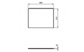 Бокова панель для ванни Ideal Standard Connect Air 70x55 см + кріплення для панелі (E114801)