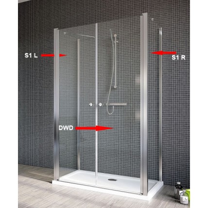 Бокова Стінка для душової кабіни Radaway Eos II S1 90 ліва, прозоре (3799411-01L)