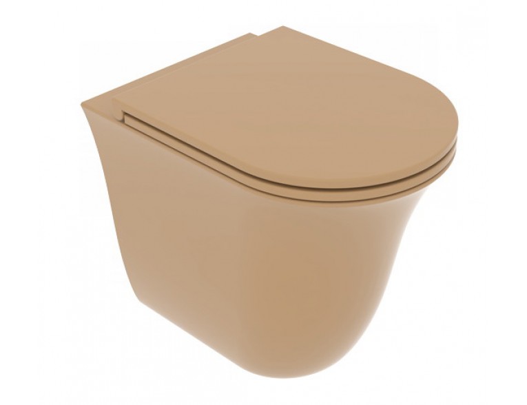 Унітаз підлоговий GSG Flut 52,5 см Smart Clean matt Chestnut (FLWC01017)