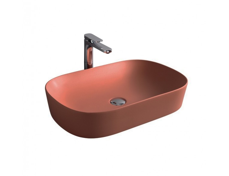 Умивальник на стільницю ArtCeram Ghost 65, red coral (GHL0021400)