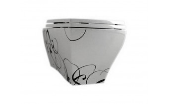 Підвісний унітаз ArtCeram Jazz, black lettering (JZV0010103) Підвісний унітаз ArtCeram Jazz, black lettering (JZV0010103)