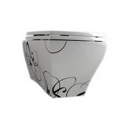 Підвісний унітаз ArtCeram Jazz, black lettering (JZV0010103)