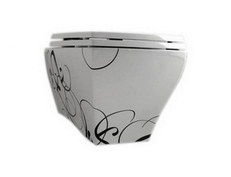 Підвісний унітаз ArtCeram Jazz, black lettering (JZV0010103)