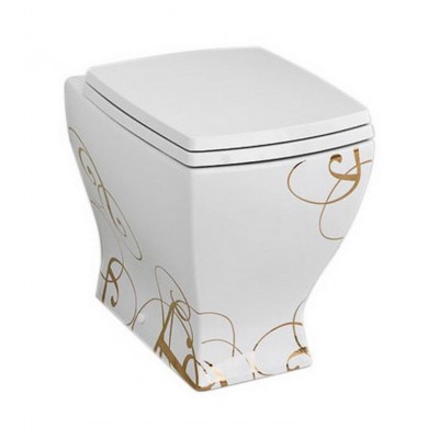 Підлоговий унітаз ArtCeram Jazz, gold lettering (JZV0020106) Підлоговий унітаз ArtCeram Jazz, gold lettering (JZV0020106)