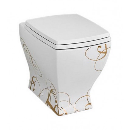 Підлоговий унітаз ArtCeram Jazz, gold lettering (JZV0020106)