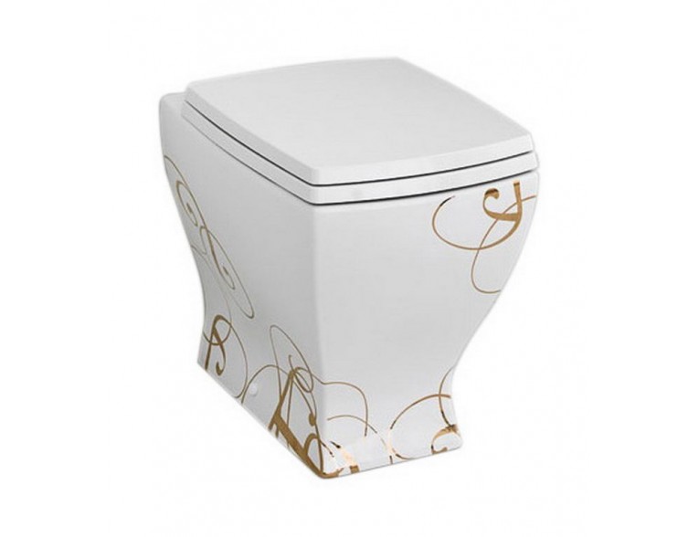 Підлоговий унітаз ArtCeram Jazz, gold lettering (JZV0020106)