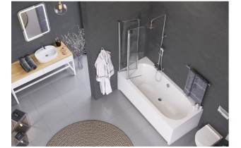 Шторка для ванни EXCELLENT AXEL 1200x1400, трьохсекційна ліва (KAAX.1309.1200.LE)
