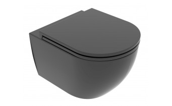 Підвісний унітаз GSG LIKE XXS 48,5 см Smart Clean matt Black (LKWCSOXXS003)