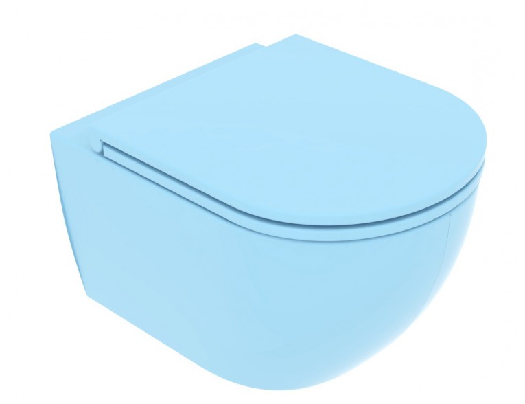 Підвісний унітаз GSG LIKE XXS 48,5 см Smart Clean matt Sky (LKWCSOXXS023)