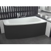 Панель для ванни Besco Luna 150 R Black / Чорна, + кріплення до панелі, екран для ванни (OAL-150-NPC)