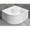 Душовий піддон напівкруглий глибокий Radaway Naxos A 80x80x41 см, з місцем для сидіння, білий (SBA8841-1)