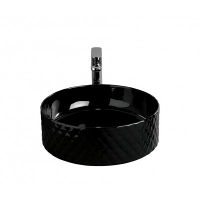 Умивальник на стільницю ArtCeram Rombo, glossy black (OSL0090300) Умивальник на стільницю ArtCeram Rombo, glossy black (OSL0090300)