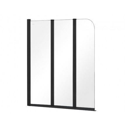 Душова шторка на ванну Besco Prime Black III 120x140 см, на 3 секції, прозоре скло, профіль чорний матовий (PNPB-3S) Душова шторка на ванну Besco Prime Black III 120x140 см, на 3 секції, прозоре скло, профіль чорний матовий (PNPB-3S)