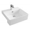 Умивальник на стільницю ArtCeram Quadro 50 semincasso, white (QUL0040100)
