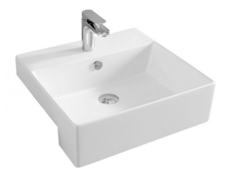 Умивальник на стільницю ArtCeram Quadro 50 semincasso, white (QUL0040100)