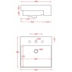 Умивальник на стільницю ArtCeram Quadro 50 semincasso, white (QUL0040100)