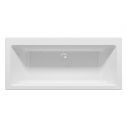 Ванна акрилова Riho Rethink Cubic Wall Plug & Play BACK2WALL 180x80 см, пряма з сифоном click / clack (B160023005)