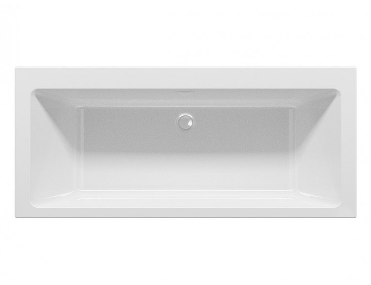 Ванна акрилова Riho Rethink Cubic Wall Plug & Play BACK2WALL 180x80 см, пряма з сифоном click / clack (B160023005)
