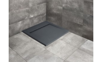 Душовий піддон, камяний Radaway Teos C 80x80 см, антрацит (HTC8080-04)