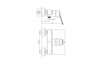 Змішувач для душу Armatura Topaz (4016-010-00)