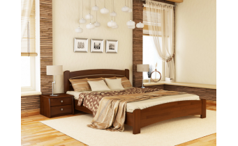 Односпальне ліжко Естелла Венеція Люкс 90х200 буковий масив (OL-17)