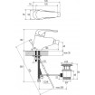 Змішувач для біде Ravak Rosa RS 055.00 з відкриванням стоку (X070013)