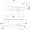 Ванна прямокутна Kolo Opal Plus 160x70 см (XWP357000N)