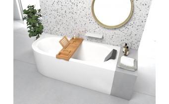 Ванна акрилова Besco Avita 180x80 R, Правостороння, асиметрична з панеллю (екраном)