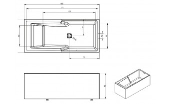 Ванна акрилова Riho Still Shower ELITE 180x80 см, L (BD18005)
