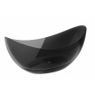Ванна овальна окремостояча з матеріалу ResiCast Besco Axya Carbon Grey 180x80x75 см, + сифон Black Matt, Прозора ванна, сірий карбон (WAA-180-CGB)