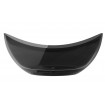 Ванна овальна окремостояча з матеріалу ResiCast Besco Axya Carbon Grey 180x80x75 см, + сифон Black Matt, Прозора ванна, сірий карбон (WAA-180-CGB)