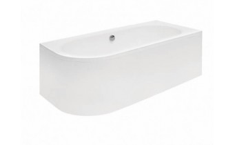 Ванна акрилова Besco Avita / Авіта 170x75 см, R - права, асиметрична, Правостороння, заокруглений кут (WAV-170-NP)