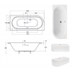 Ванна акрилова Besco Avita Slim 160x75 R, асиметрична, торець бортика 15 мм (WAV-160-NPS) Ванна акрилова Besco Avita Slim 160x75 R, асиметрична, торець бортика 15 мм (WAV-160-NPS)