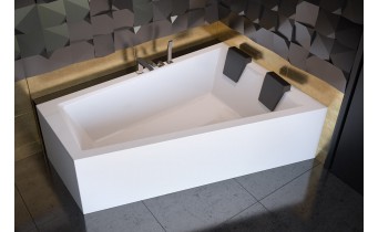 Ванна акрилова для двох осіб Besco Intima Duo 180x125 см R, Правостороння, асиметрична, для пари (WAID-180-NP)